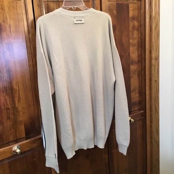 Nautica fine knit sweater, XXL, NWOT, draped shoulders, cotton— MBLS - Picture 3 of 3
